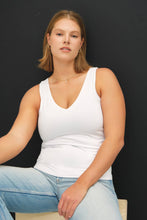 Load image into Gallery viewer, Full Length V-Neck Jersey Tank Top
