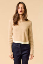Load image into Gallery viewer, Contrast Trim Side Button Sweater
