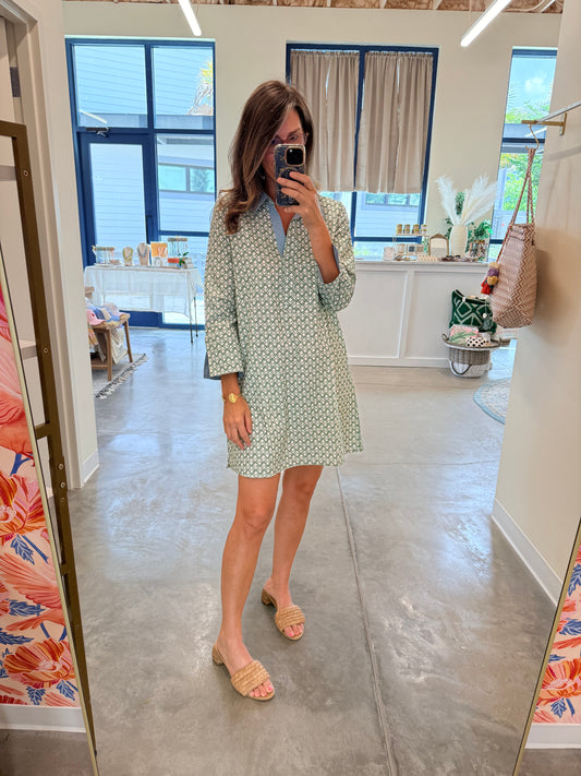 The Brynn Dress- Sage Blossom