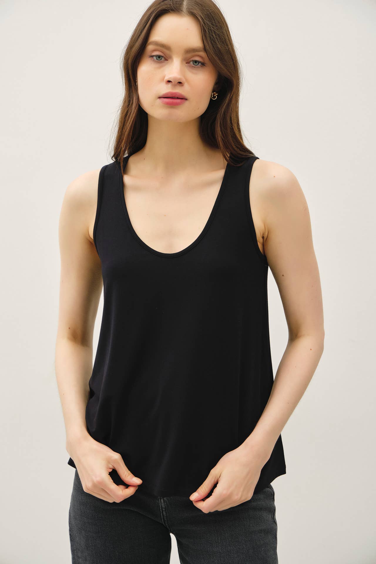 Bamboo Flowy U-Neck Tank Top