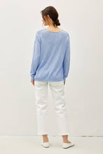 Load image into Gallery viewer, V-Neck Cotton Slub Sweater
