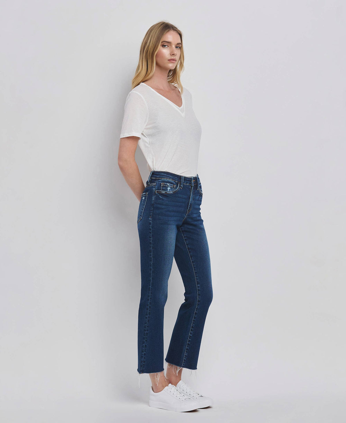 High Rise Ankle Bootcut Jeans