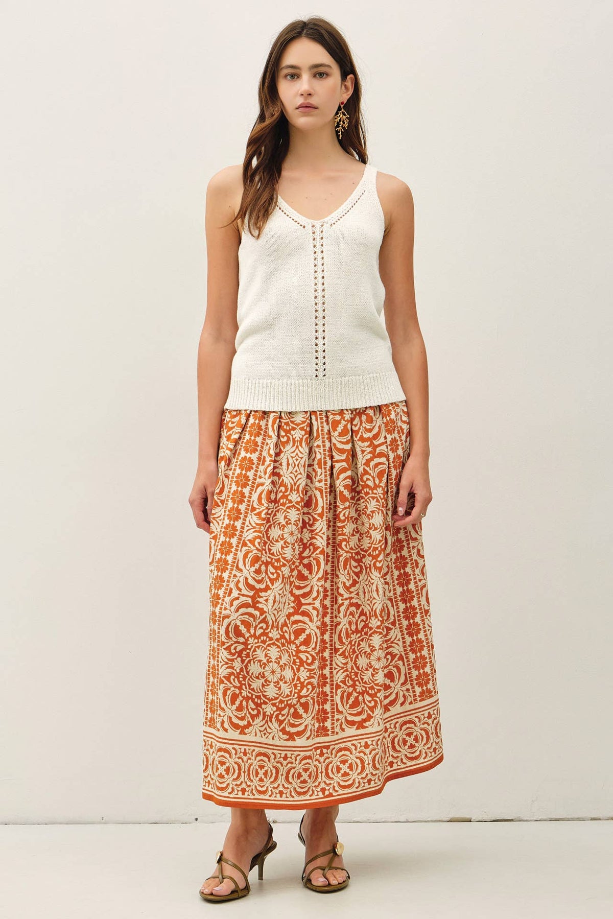 Panel Print Maxi Skirt