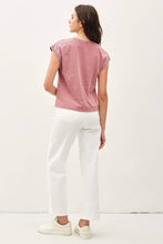 Load image into Gallery viewer, Basic Acid Wash Cap Sleeve Top
