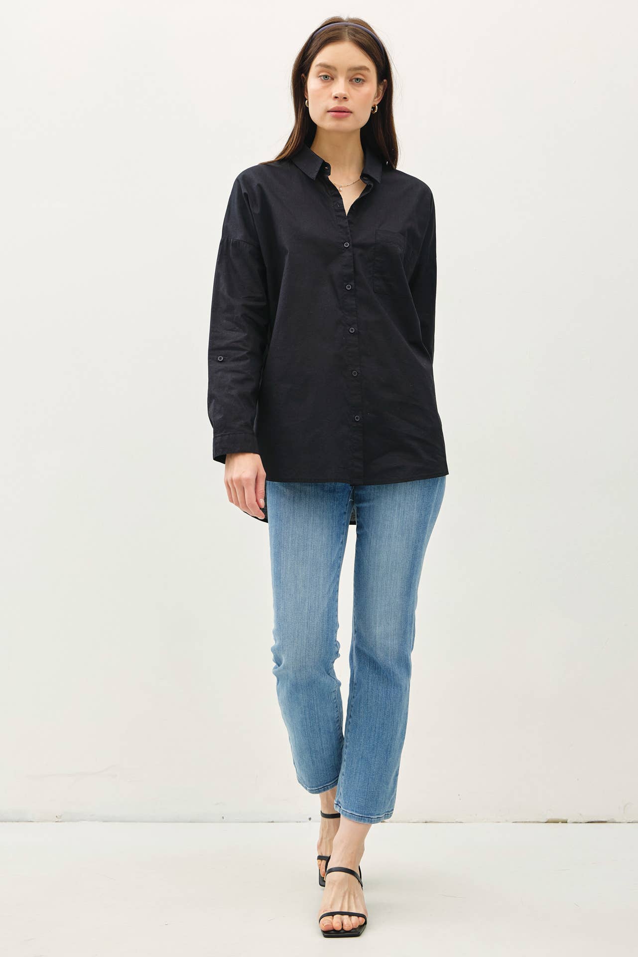 Classic Oversized Cotton Button Down Shirt