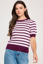 Load image into Gallery viewer, Scalloped Neck Puff Sleeve Short Sleeve Top
