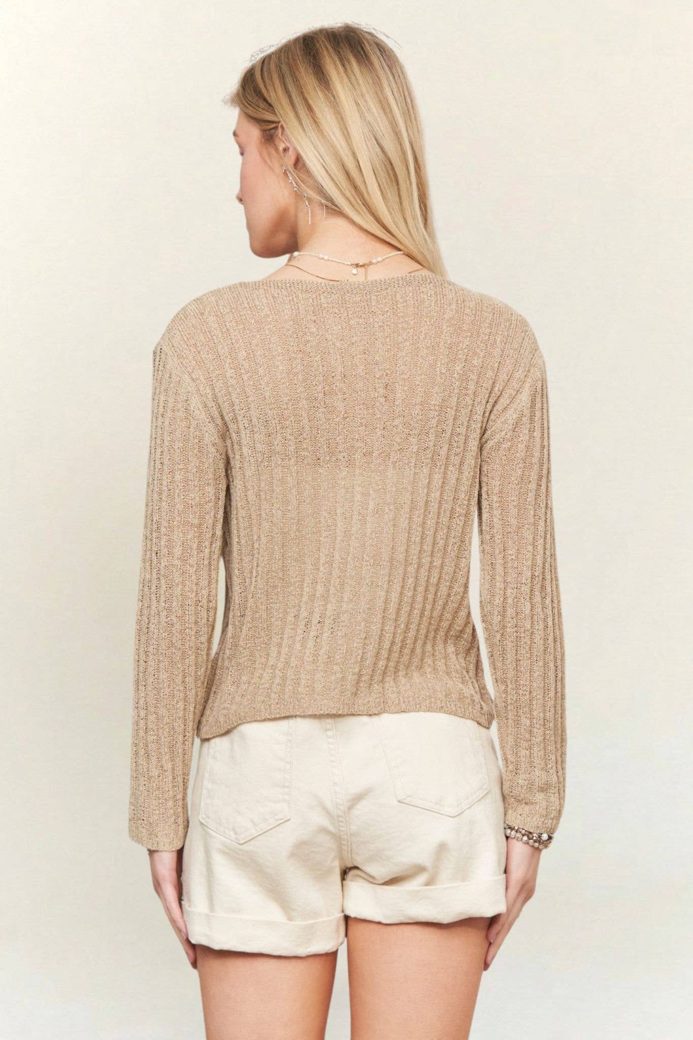 Lightweight Knit Button Cardigan Sweater