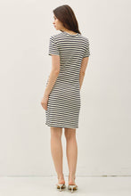 Load image into Gallery viewer, Short Sleeve Faux Wrap T-Shirt Dress
