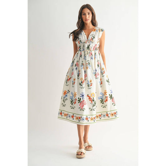 ELEGANT FLORAL MAXI DRESS