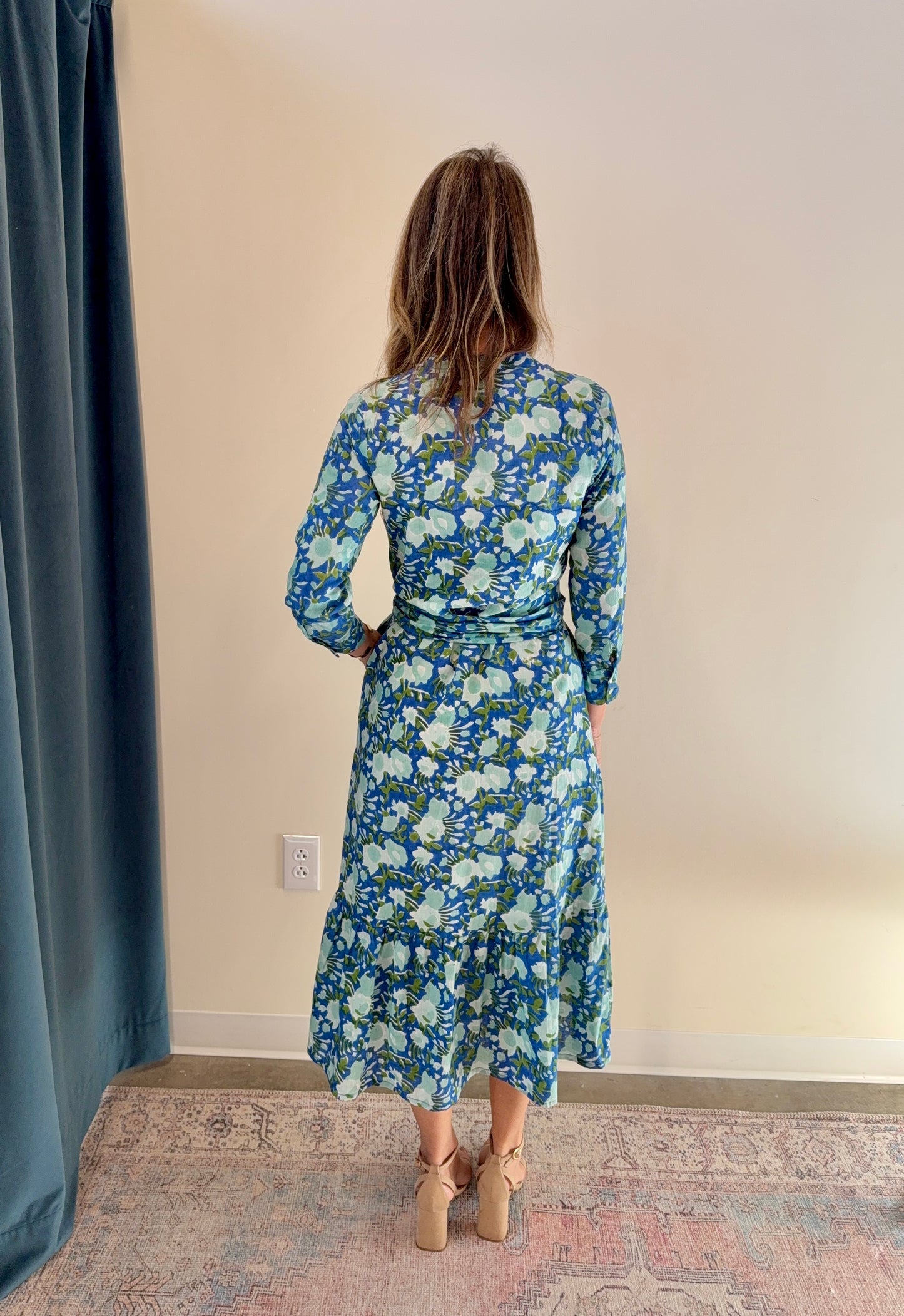 The Frances Dress- Watercolor Blue