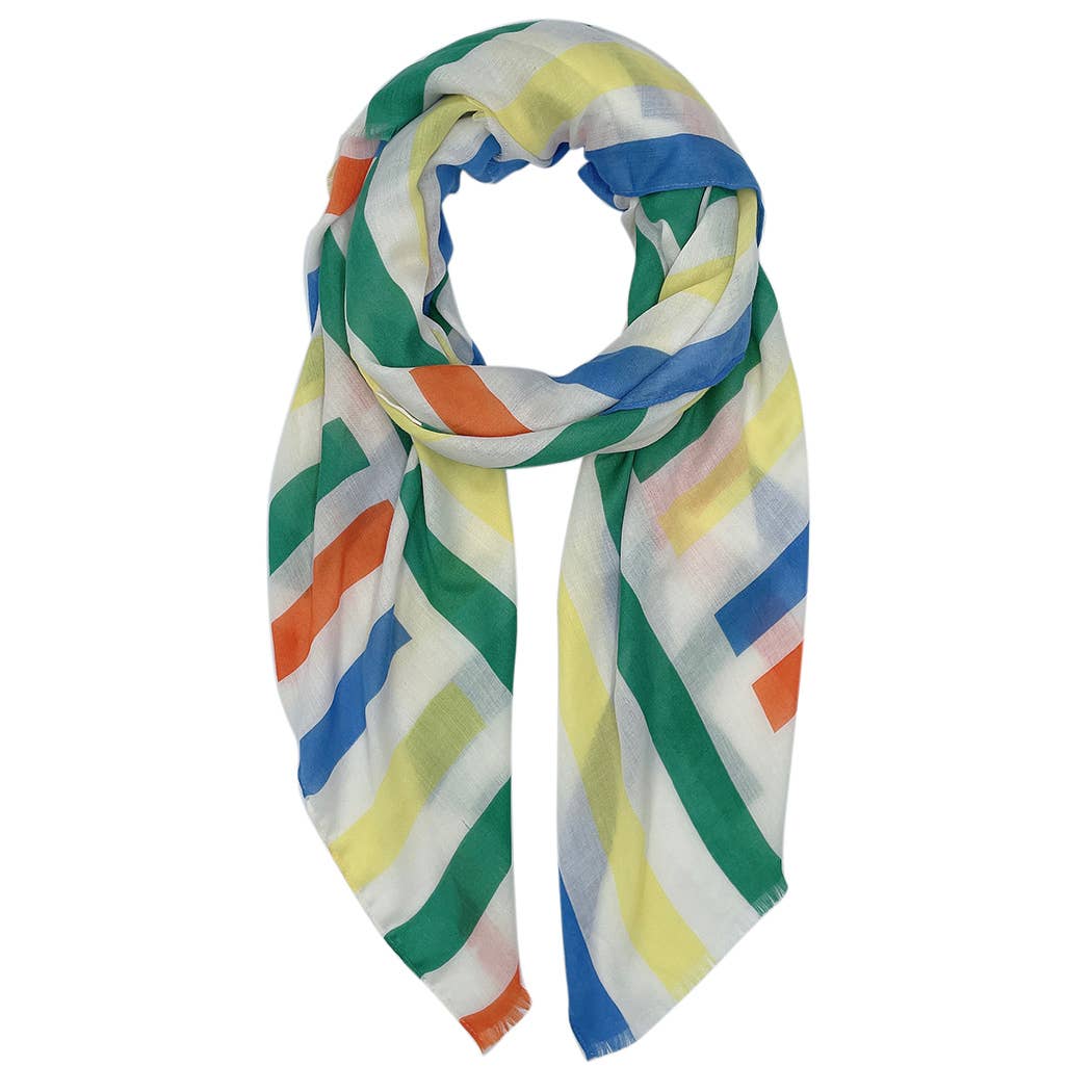 Abstract Geometric Print Scarf