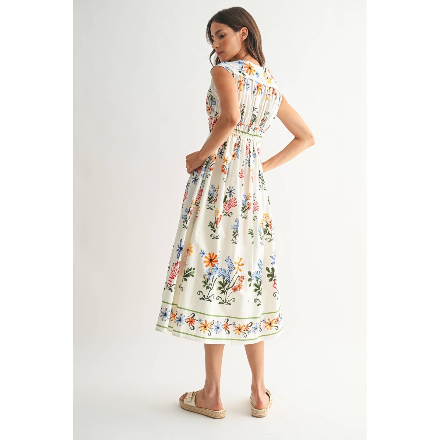 Tie Front Floral Maxi Dress