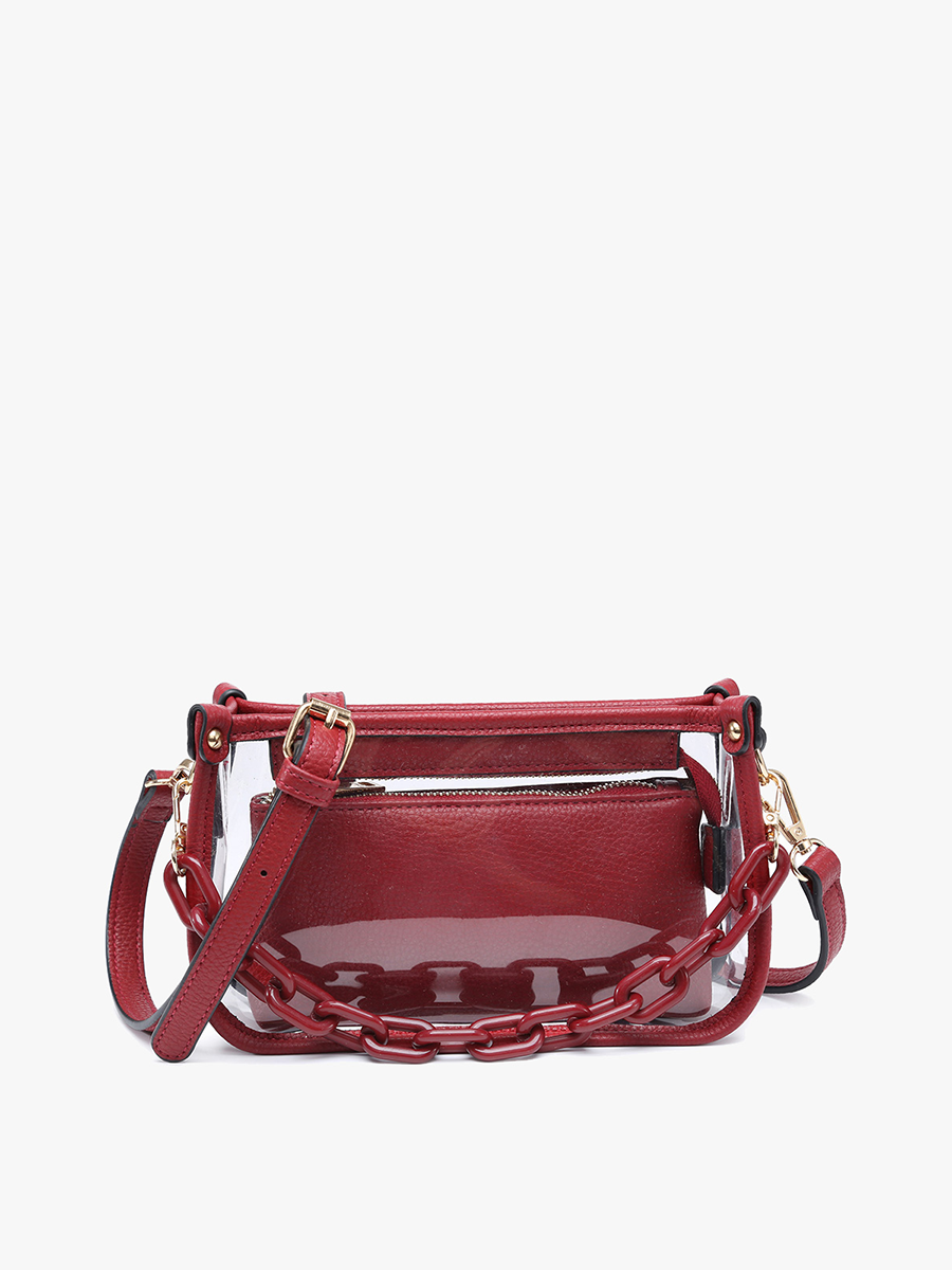 Jessica Clear Crossbody with Chain