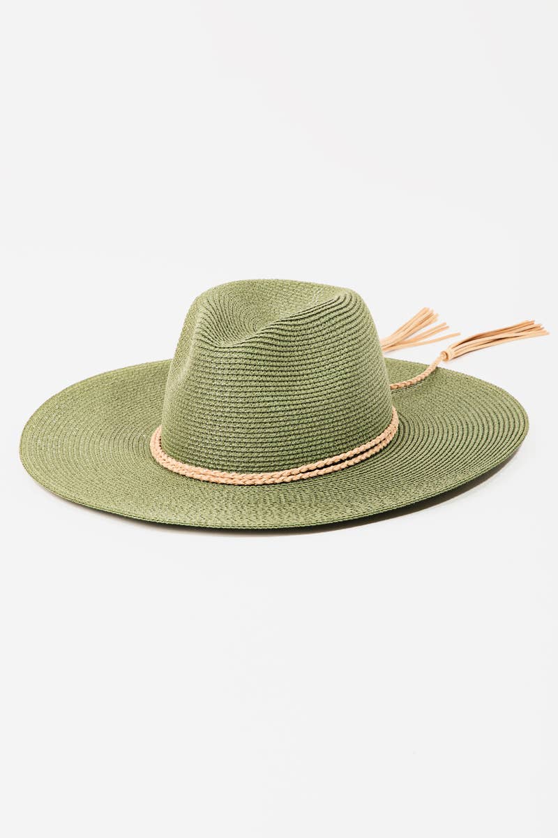 Straw Braided Rope Strap Sun Hat