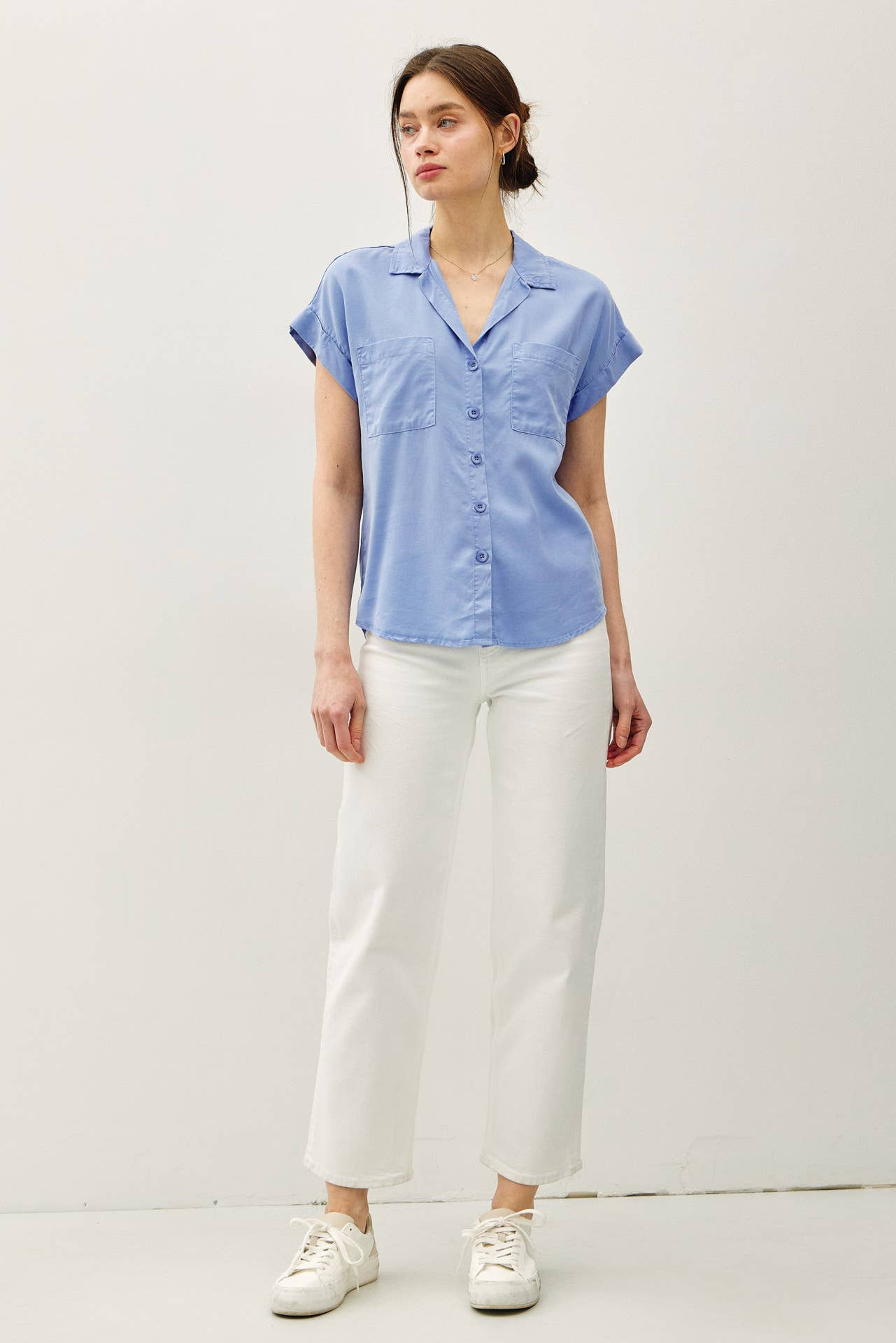 Dolman Short Sleeve Pocket Top