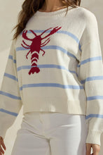 Load image into Gallery viewer, Striped Lobster Sweater
