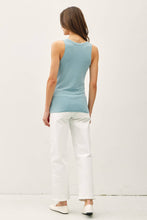 Load image into Gallery viewer, Classic Ribbed Scoop Neck Tank Top
