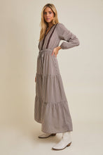 Load image into Gallery viewer, Check Print Lace Trim Maxi Dress
