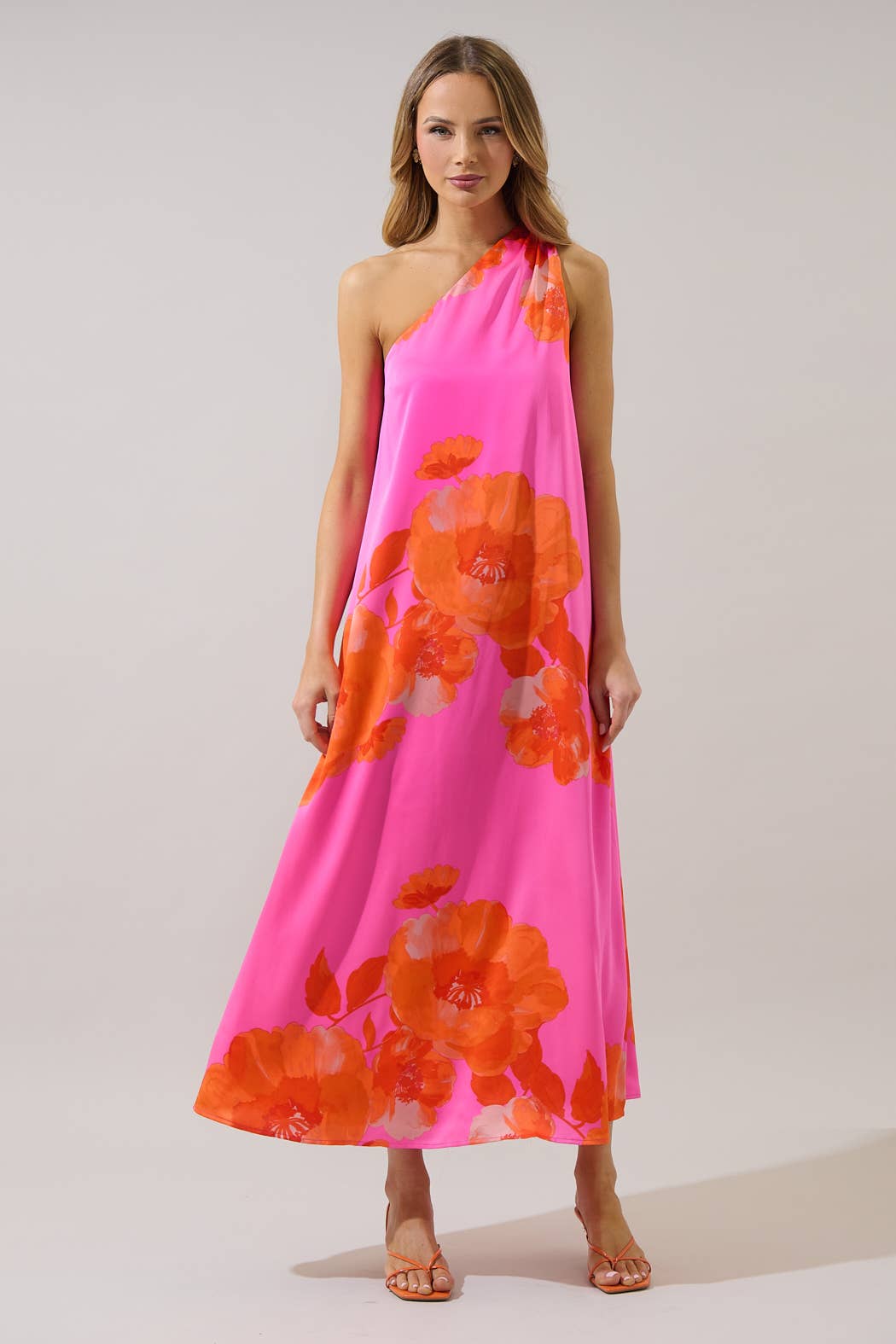 Rental- SugarLips Silky One Shoulder Dress