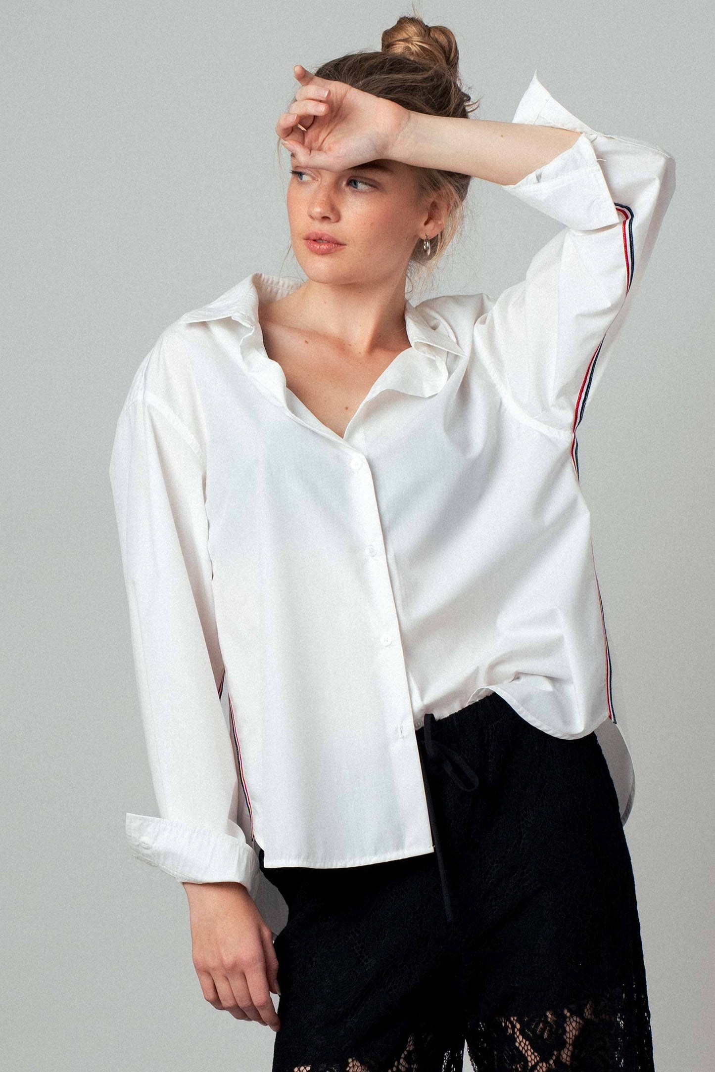 Striped Statement Button Down Shirt