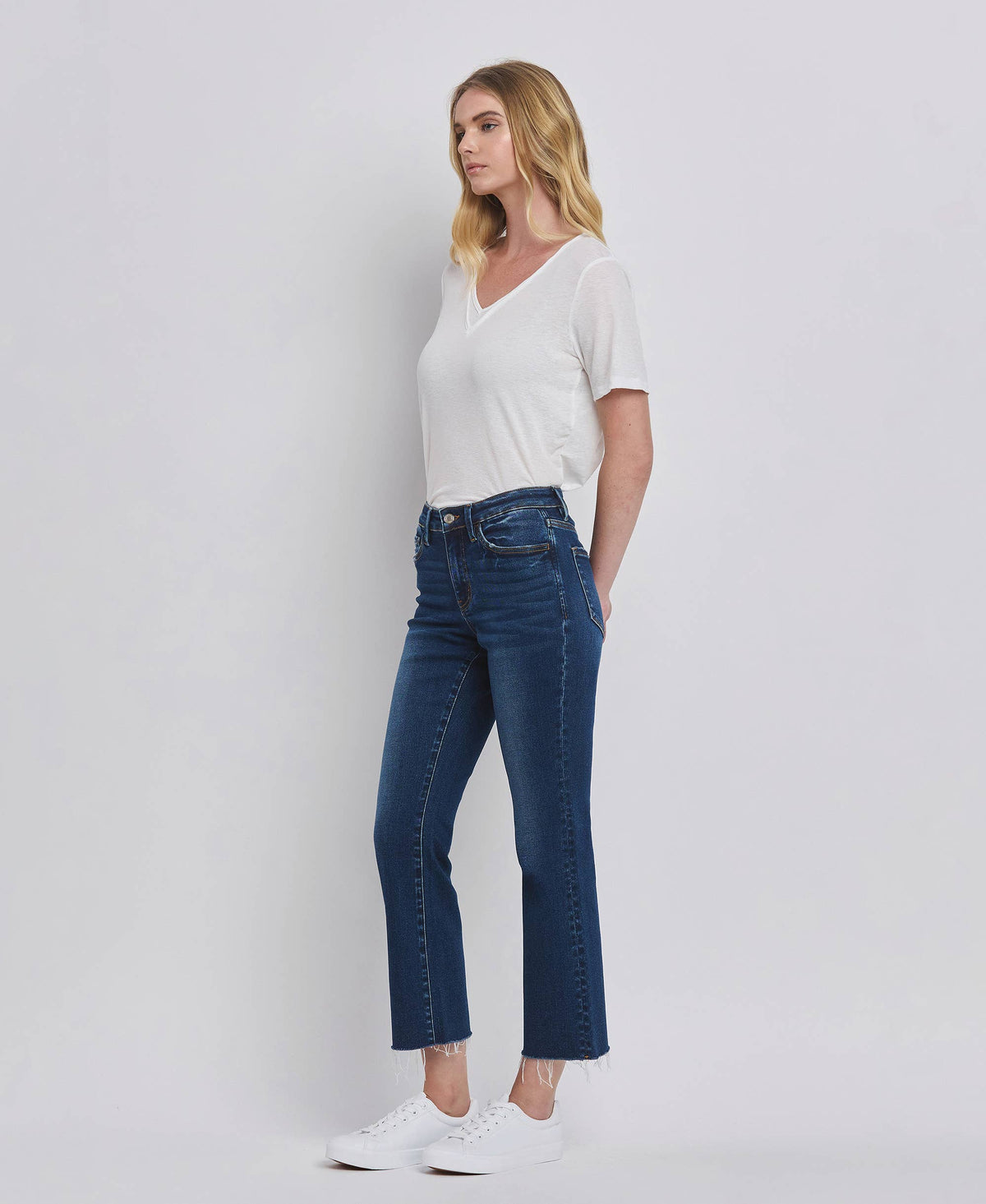 High Rise Ankle Bootcut Jeans