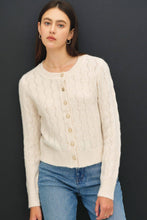 Load image into Gallery viewer, Crochet Knit Button Front Cardigan
