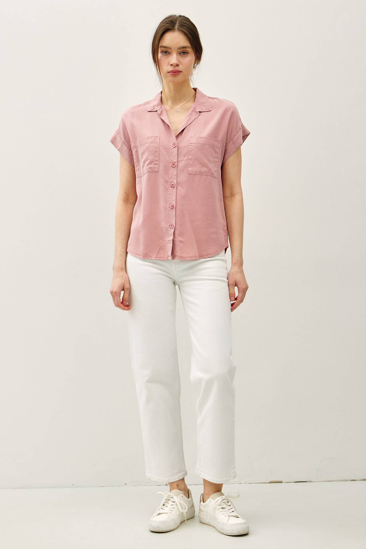 Dolman Short Sleeve Pocket Top