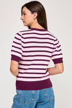 Load image into Gallery viewer, Scalloped Neck Puff Sleeve Short Sleeve Top
