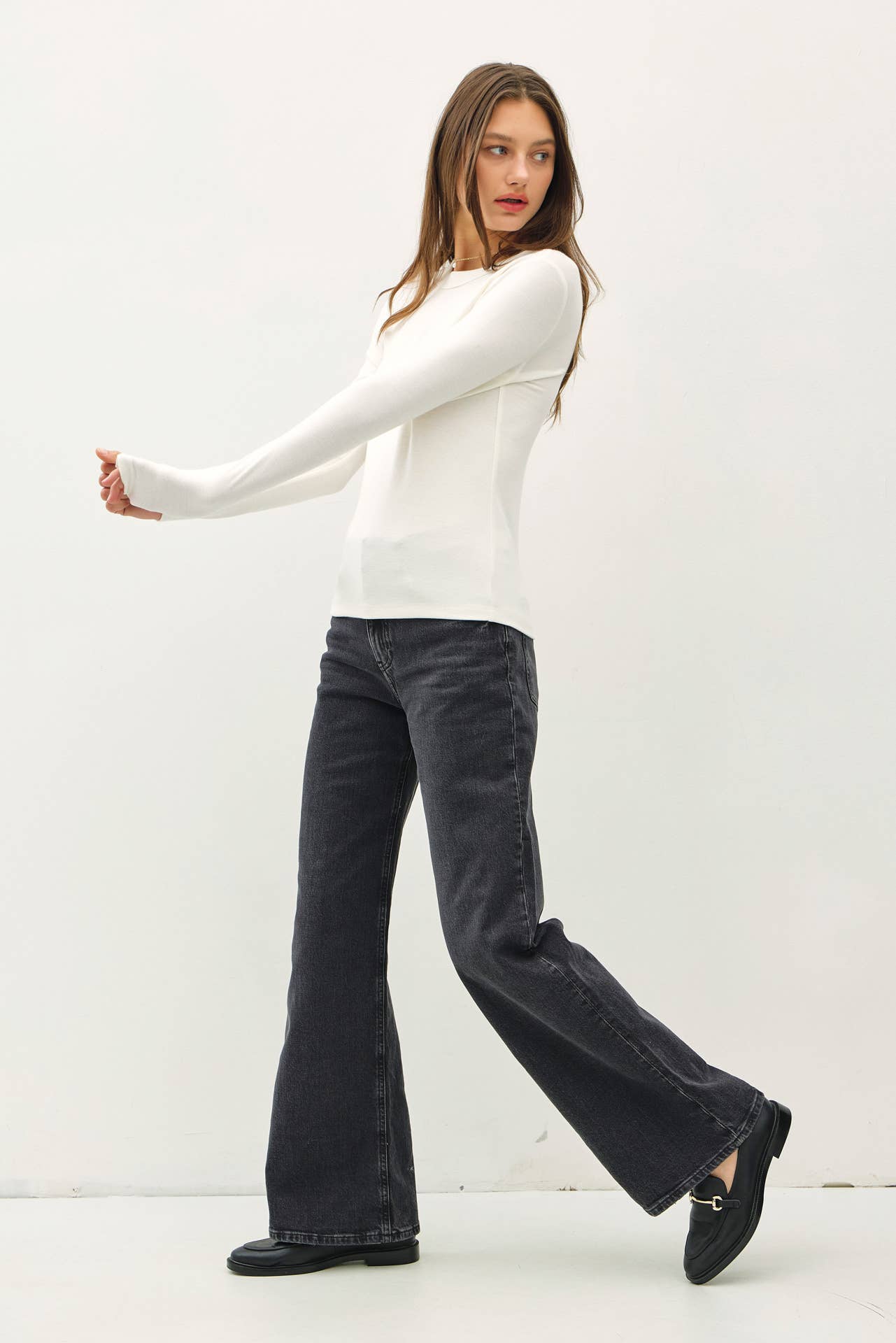 Basic Round Neck Long Sleeve Top