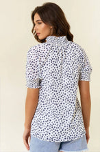 Load image into Gallery viewer, Jacquard Dot Print Short Sleeve Top
