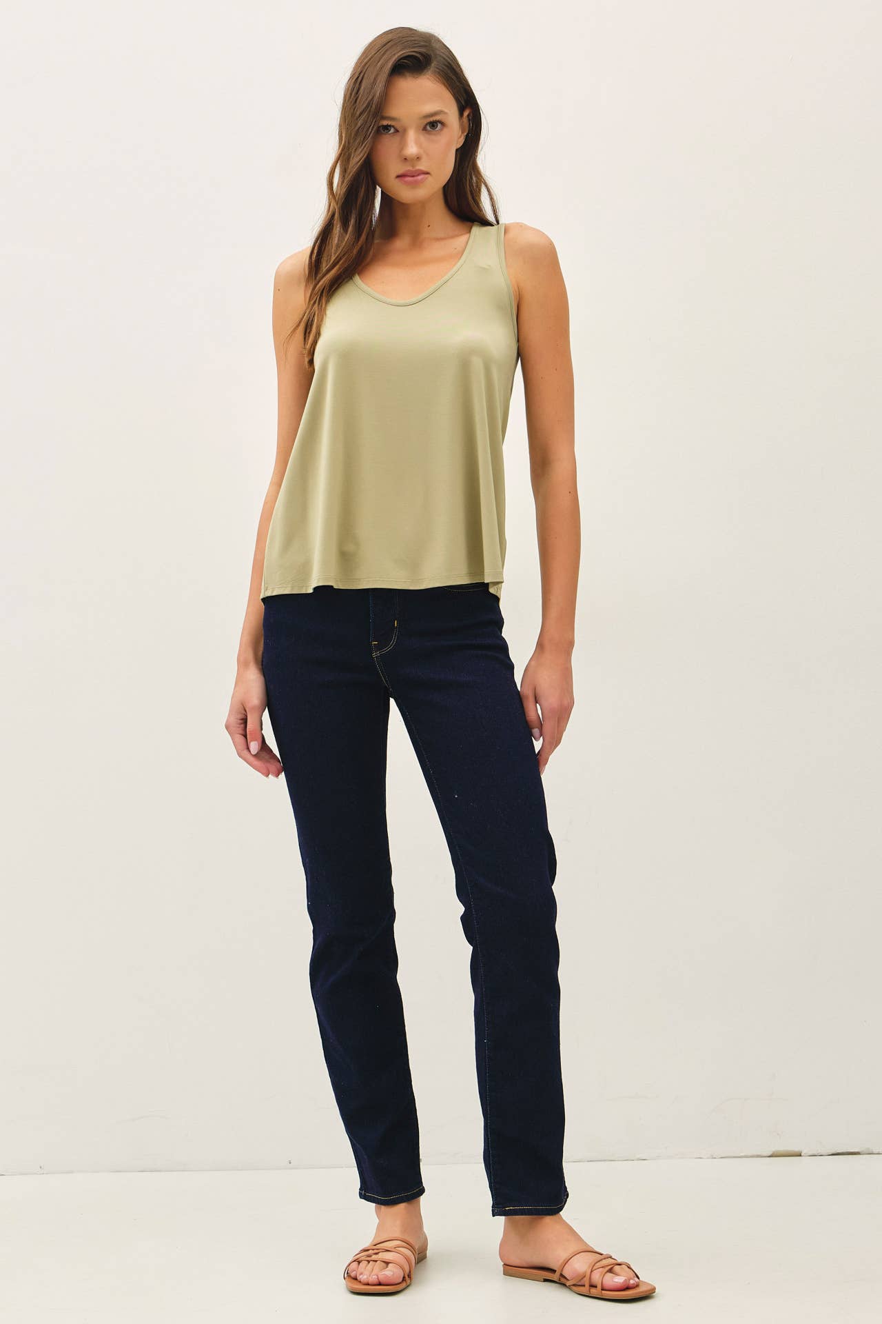 Bamboo Flowy U-Neck Tank Top