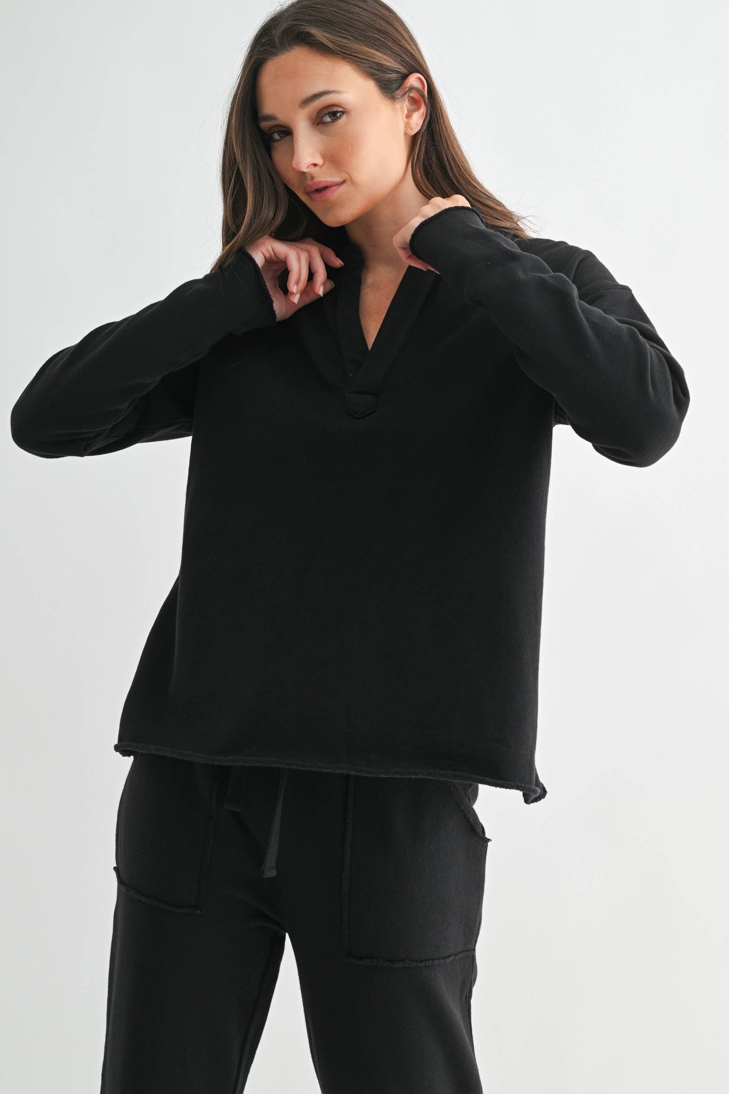 Vintage Henley Long Sleeve Top