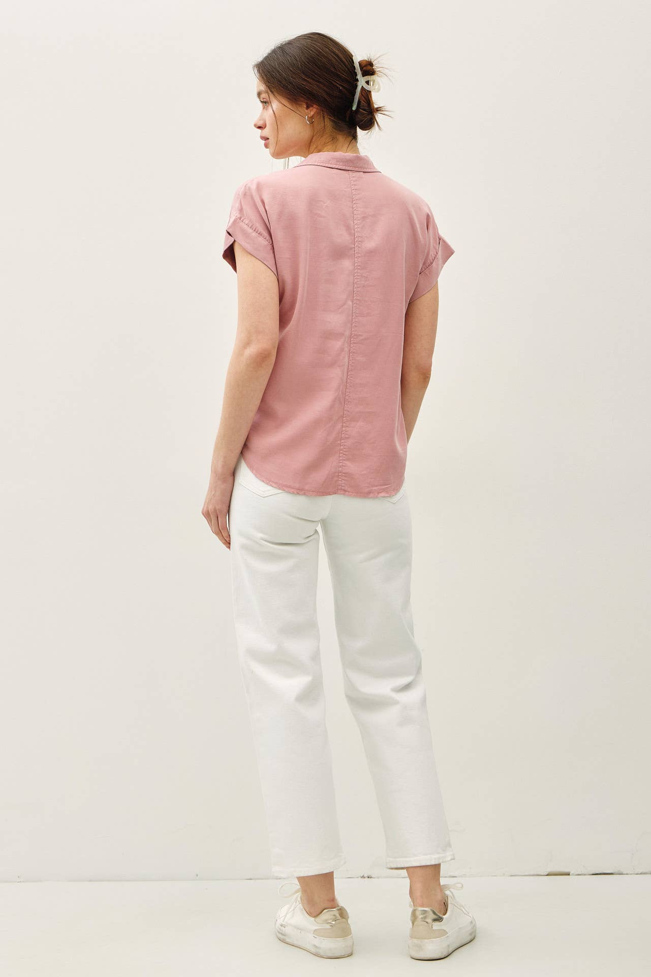 Dolman Short Sleeve Pocket Top
