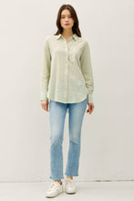 Load image into Gallery viewer, Classic Oversized Pinstripe Button Down Top

