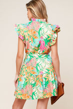 Load image into Gallery viewer, Ruffled Tie Waist Mini Dress
