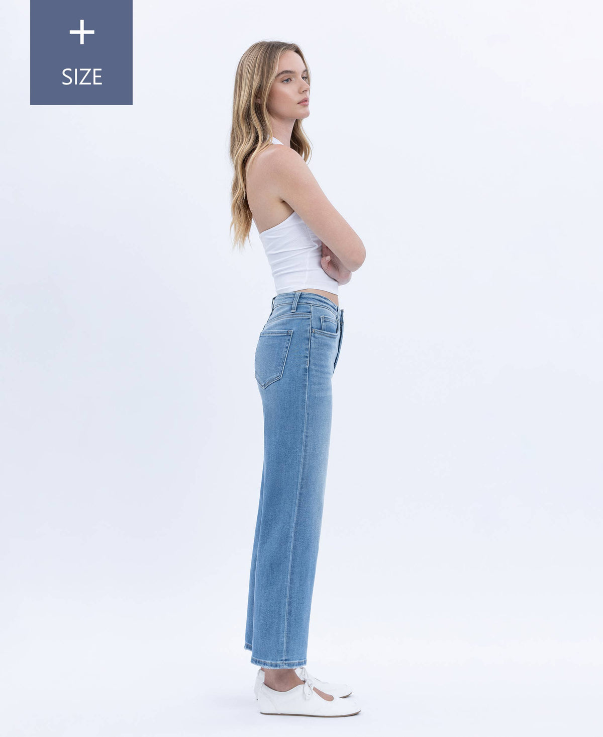 TC High Rise Wide Leg Jeans- Plus
