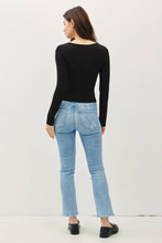 Load image into Gallery viewer, Fitted Basic Square Neck Long Sleeve Top
