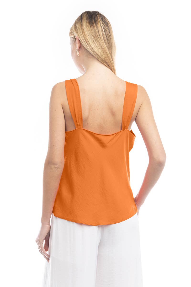 Cowl Neck Knot Strap Tank