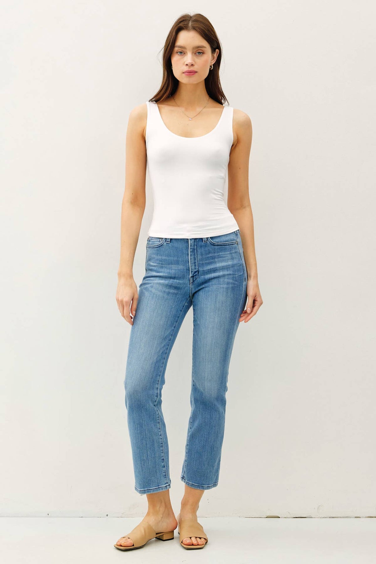 Basic Scoop Neck Jersey Tank Top