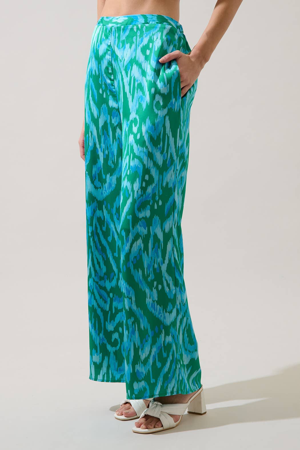 Abstract Wide Leg Pants