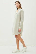 Load image into Gallery viewer, Collared Rolled Sleeve Tencel Dress
