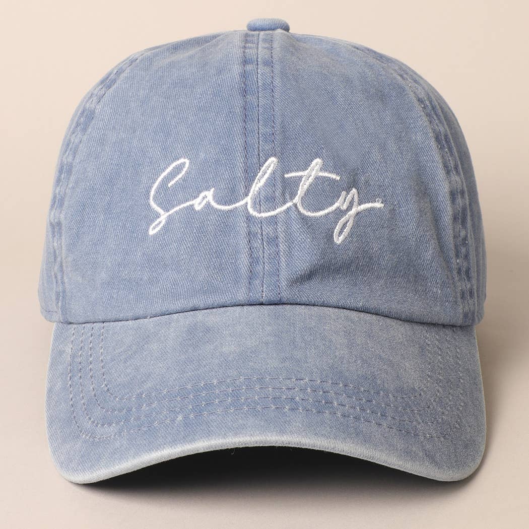 Pink Salty Embroidery Baseball Cap