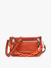 Load image into Gallery viewer, Jessica Clear Crossbody with Chain
