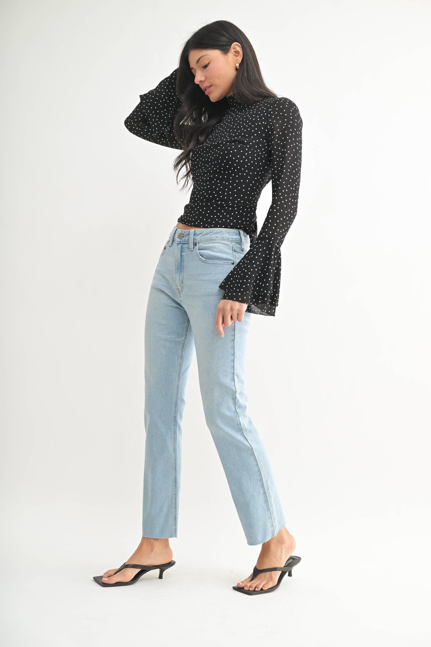 Cut Off Cropped Straight Leg Jeans