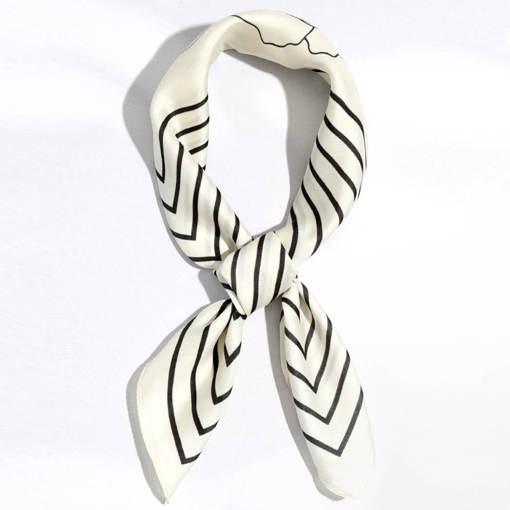 Silky Rose Print Scarf