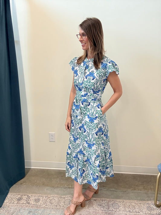 The Juna Dress- Green Vines