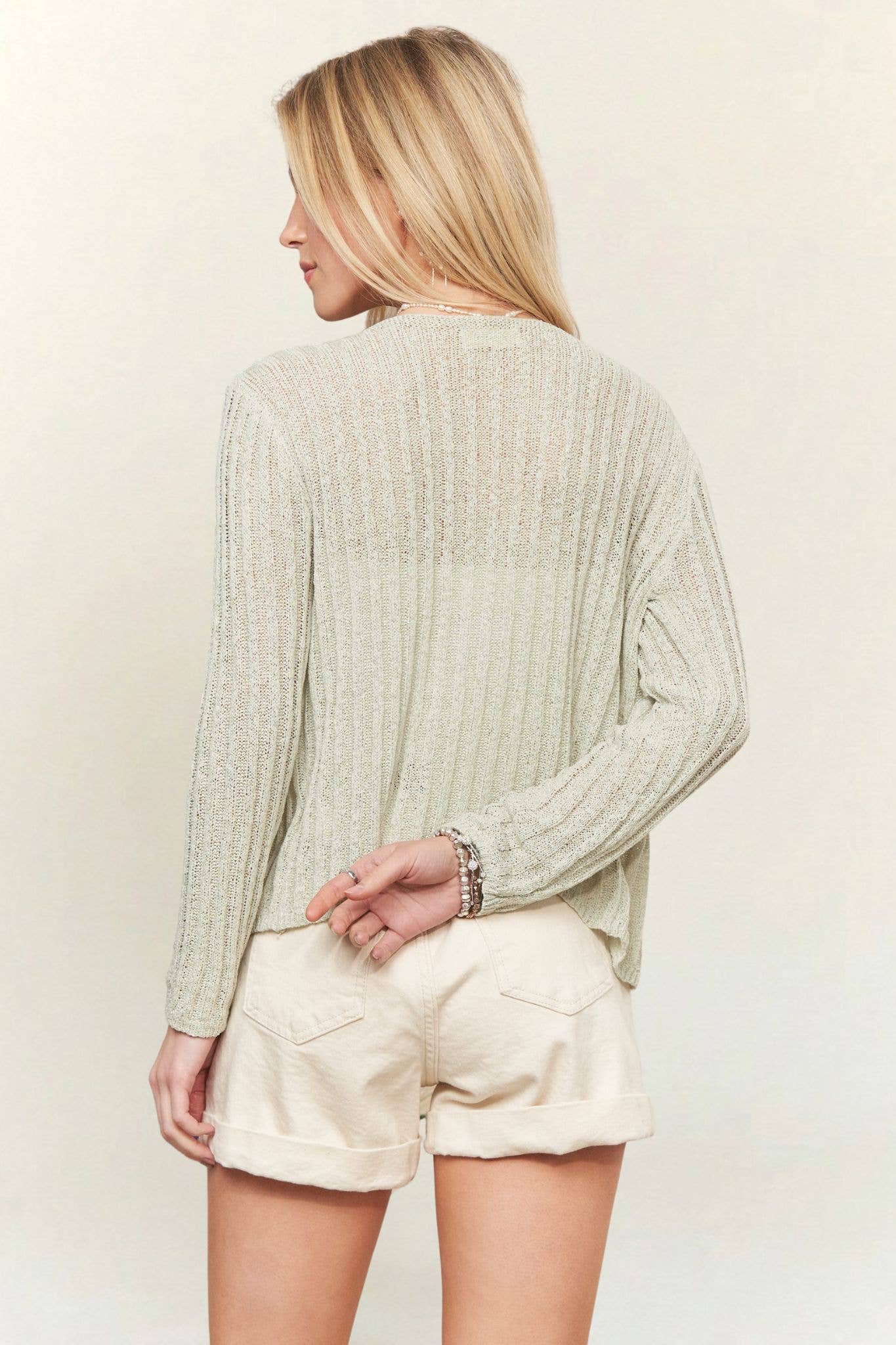 Lightweight Knit Button Cardigan Sweater
