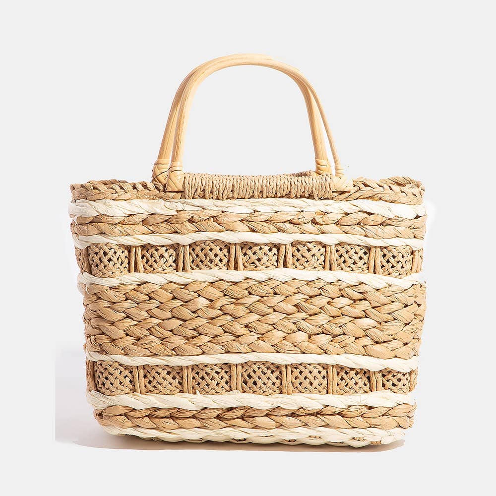 Intricate Basket Weave Square Hand Bag