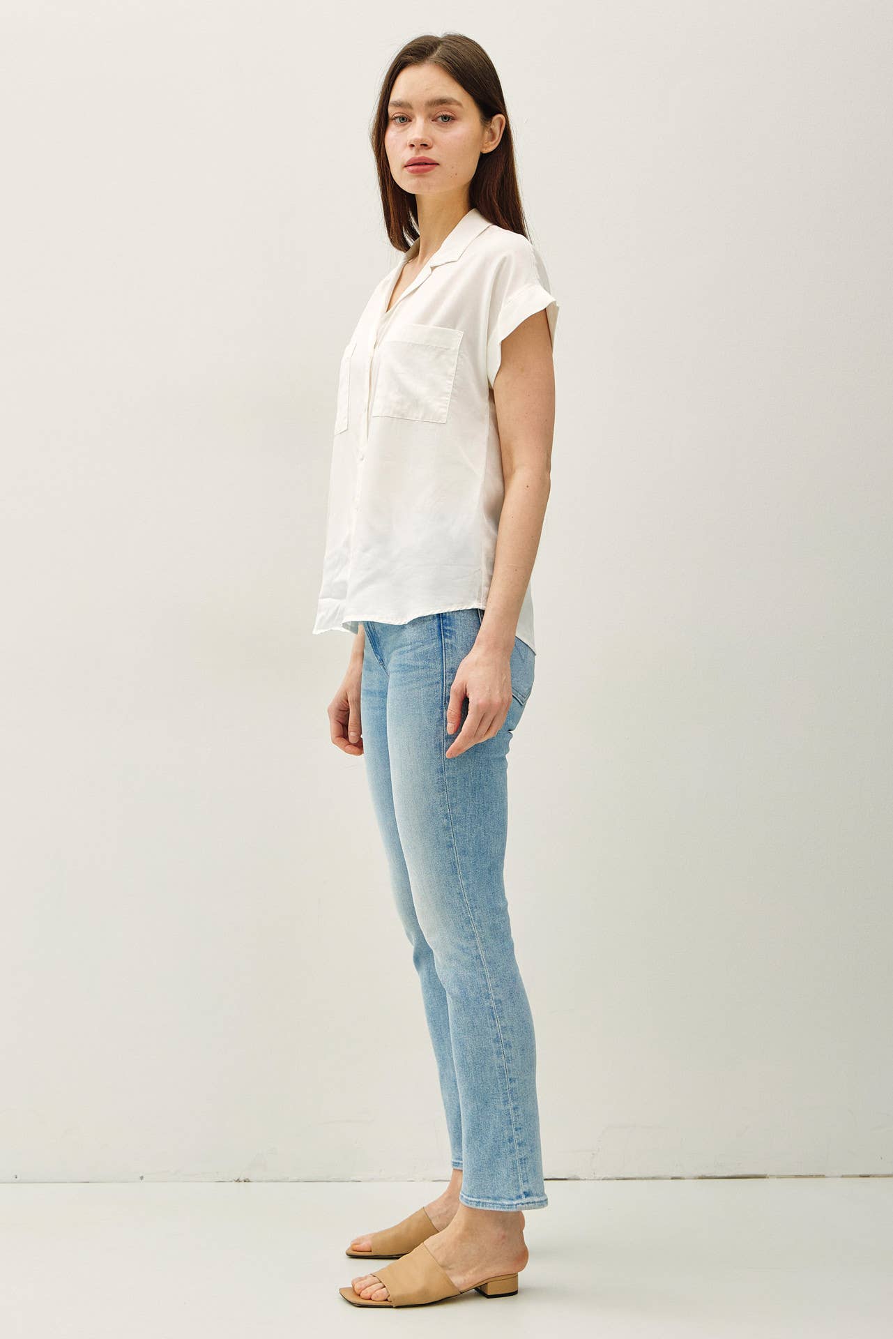 Dolman Short Sleeve Pocket Top