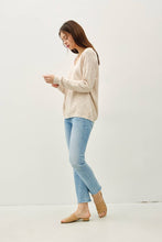 Load image into Gallery viewer, V-Neck Cotton Slub Sweater
